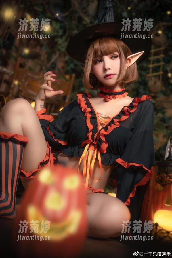 一千只猫薄禾 最新cos艾瑞尔,一千只猫薄禾又在夜曲中玩“小安静”。